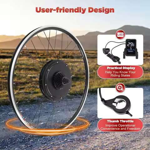 Electric Bike Conversion Kit, 28"/29" Rear Wheel E-Bike Conversion Kit 48V 1000W 700C Powerful Ebike