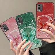 Nokia C32 case with butterfly print, luxurious, sparkling