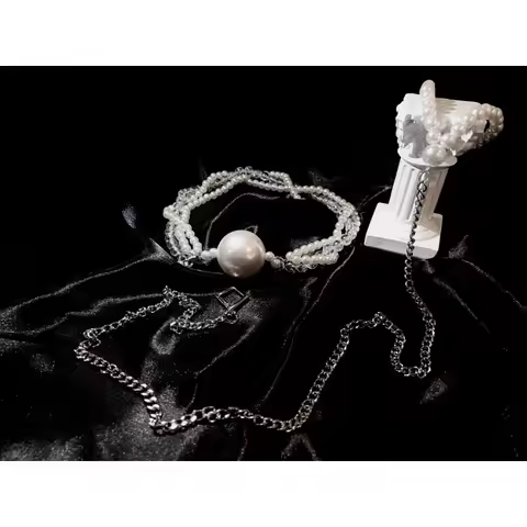 O Ring Gag Strap,Open Mouth Bite Gag Pearl Mouth Gag Pearl Mouth Ball Pearl Leash