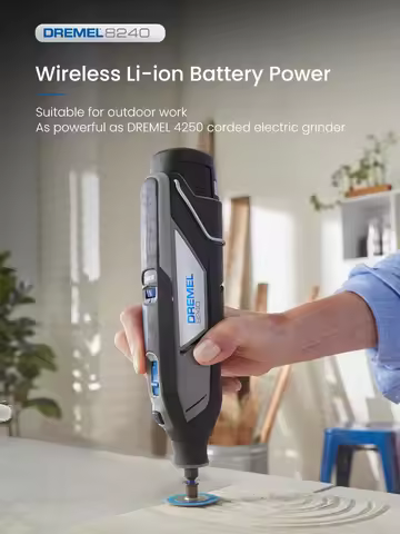 Dremel Cordless Electric Grinder 8240 N-5 12V Lithium-Ion Battery Variable Speed Rotary Tool for Pol