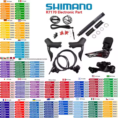 Shimano 105 Series Di2 Groupset R7170 Without Crankset/Electronic Part 2x12s For Road Bike No Cranka