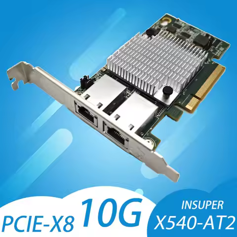 10G Double Port Ethernet Card X540-T2 PCIE-X8 X16 Nework Extend Adapter Support For Synology NAS And