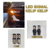 led signal kelip oren mentol signal kelip look oren sepasang 1156 T20 T20 led bulb
