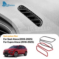 AIRSPEED Soft Carbon Fiber For SEAT Ateca Cupra Ateca Car Dashboard Air Vent Decorative Sticker Inte