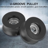 4 ชิ้น 0840uu U ประเภท U-Groove รอกลูกกลิ้งคู่มือล้อ 8x40x20.7mm
