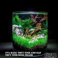 Decorative glass vase D20x20, cylindrical glass flower vase, cylindrical flower vase, candle holder,