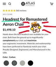 Herman Miller - Aeron chair headrest - any color 電競 網椅 頭枕