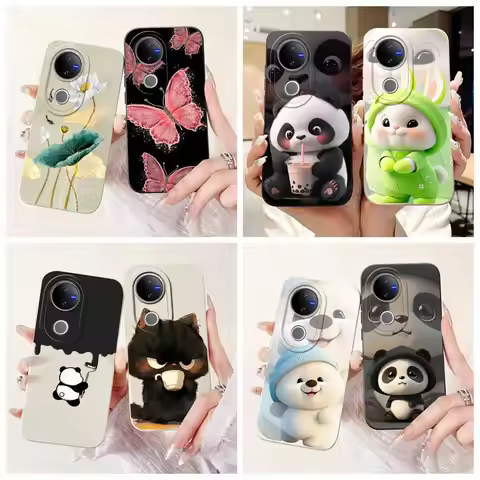 For Vivo V50 5G Case V2427 Cute Panda Rabbit Cartoon Cover Soft Silicone Shell For Vivo V50 Lite V 5
