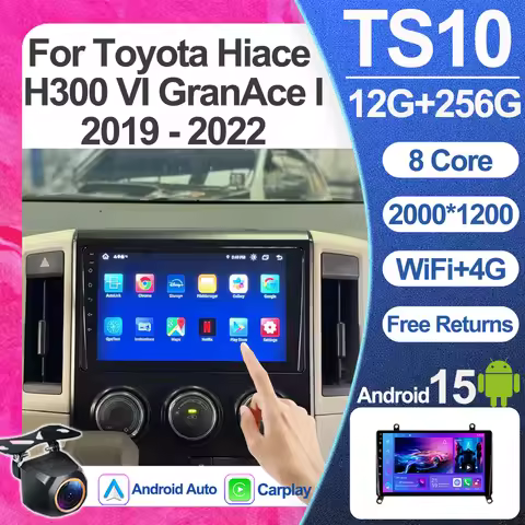 9 Inch 2din Android 16 Autoradio Gps For Toyota Hiace H300 Vi Granace I 2019 - 2022 Car Radio Multim