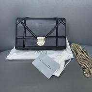 DIOR 迪奧 Diorama woc 黑色 金扣可調節肩帶 牛皮 可單肩斜挎 尺寸：19*12cm
