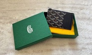 Goyard Navy bourbon zip card holder