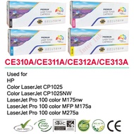 หมึกพิมพ์ HP LaserJet CP1025 / CP1025NW (126A) สีดำ/ สีฟ้า/ สีเหลือง/ สีแแดง Premium