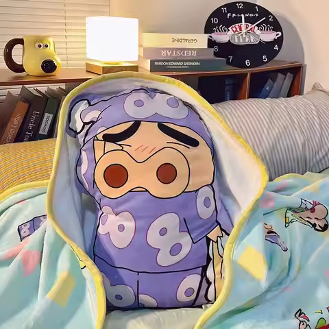 Cartoon Buriburizaemon Comfortable Cushion Blanket Cuddly Pillow Blanket Stuffed Double Sided Printi