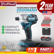 PROWOOD PRO-98ID Impact Wrench Cordless Drill Square Brushless Motor 24v 98VF 2.0Ah Li Ion Battery R