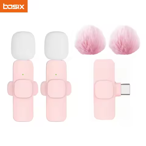 Wireless Lavalier Microphone for Type-C Smartphones mini Mic for Vlogging TikTok Facebook Videos Mic