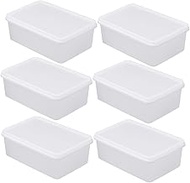 COLLBATH 6pcs Boxes Plastic Storage Box Compact Food Container Mini Containers with Lids Fridge Organizer Dumpling Freezer Case Refrigerator Multi-function Food Container Seal re-usable