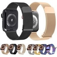 For Apple Watch S10 42mm / 41mm / 40mm / 38mm Milan Double Magnetic Steel Mesh Watch Band