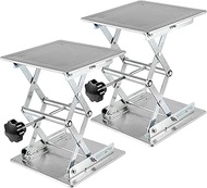 ZEONHAK 2 PCS 8 x 8 Inches Laboratory Lift Stand, Lab Jack Scissor Stand Platform, Lab Lift Stand Ta