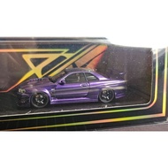Error404 Nissan Skyline GTR R34 Midnight Purple 1/64 Scale Resin Model UNSEAL