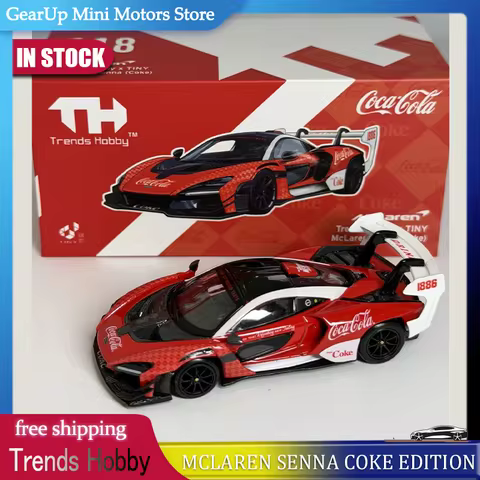 New In Stock Trends Hobby Tiny1:64 Mclaren Senna Coke Edition Alloy Miniature Coke Version Senna Die