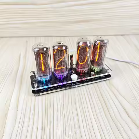 Four Tubes Nixie Clock, Creative Desktop Ornament For Former Soviet Union'S 4-Digit In18 Glow Clock,