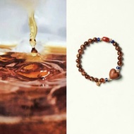 原創手工奶糖咖啡根珀手串愛心老山檀青金石s925銀手鏈生日禮物