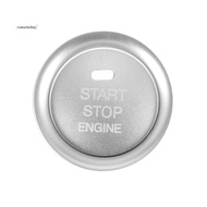 2Pc Set Silver Aluminum Keyless  Push  Button & Surrounding Decoration Ring for  3 6 -3 -5 -9 MX-5 W