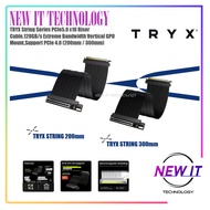 TRYX String Series PCIe 5.0 x16 Riser Cable, 128GB/s Extreme Bandwidth for Vertical GPU Mount, Compa