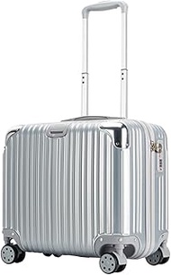 Travel Suitcase Suitcases With Wheels Luggage Light Hard Edge Suitcase Small Boarding Carry On Luggage Carry-on Luggage (Color : Sliver, Size : 18inch)