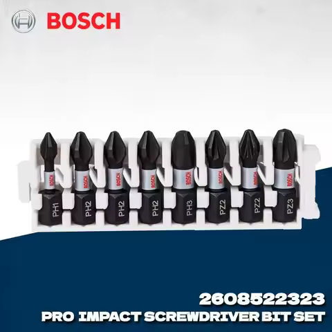 BOSCH 2608522323 PH1 PH2 PH3 PZ2 PZ3 25mm Screwdriver Bit Set 8-Piece Set Cross Screwdriver Head Set