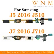 For Samsung Galaxy J5 J7 2016 J510 J710 Home Button Flex cable with Earphone Jack Flex Reaplacement 