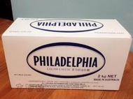 [吉田佳-低溫]B13521卡夫奶油乳酪PHILADELPHIA CREAM CHEESE卡夫乳酪(2kg/盒)