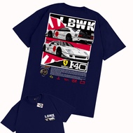 เสื้อยืดลายฤดูร้อน เสื้อยืดลำลองฤดูร้อน เสื้อยืดคอตตอนฤดูร้อน Mobil FERRARI F40 LBWK LIBERTY WALK เสื้อยืดลำลองฤดูร้อน เสื้อยืดคอตตอนฤดูร้อน S-5XL