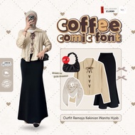 Yaya One Set Korean Style (Bella Square Hijab + Fara Blouse + Mermaid Skirt) One Set Wanita - ML97