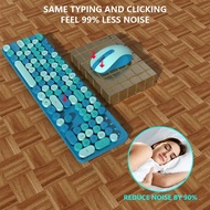 Keyboard+Mouse Wireless 2.4G connection คีย์บอร์ดพร้อมเมาส์เข้าเซ็ท เชื่อมต่อไร้สาย KEYcaps Gaming