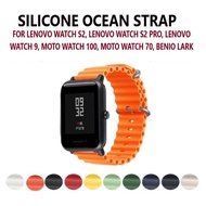 Ready Stock] Silicone Ocean Strap Band for Smart Watch Lenovo S2 / S2 Pro / Lenovo Watch 9 / Moto Wa