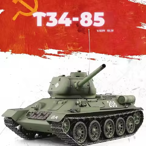 Henglong Tank 3909 Soviet T-34 Simulation Electric Remote Control BB Bullets Shooting Military Model