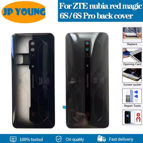 6.8" Original For ZTE nubia Red Magic 6s Battery Cover Housing For Red Magic 6s Pro Back Battery Cov