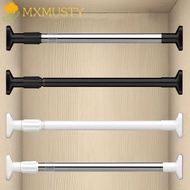 MXMUSTY Shower Curtain Poles, Punch-free Stainless Steel Telescopic Clothing Rod, Simple No Drill Adjustable Extendable Support Rod Bedroom