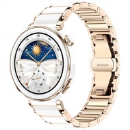 เซรามิค 18 มม.สําหรับนาฬิกา Huawei GT5/4 41 มม./GT5 Pro 42 มม.ผู้หญิงสร้อยข้อมือสายรัดข้อมือสําหรับ