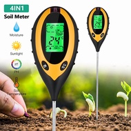 Soil pH Tester 4 in 1 PH Light Moisture Acidity Tester Soil Tester Moisture Meter Plant Soil Tester Kit for Flowers