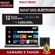 Polytron LED TV 50 Inch PLD 50BUG9959 Smart Android Cinemax Soundbar