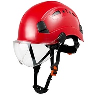 Best safety helmet with Visor helmet rock climbing cave outbound response high safety with headlamp 