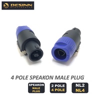 Speakon Speaker Connectors 4 Pole Twist Lock Speaker Plug Compatible with Speakon NL4FC NL4FX NLT4X 