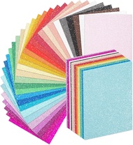 30 Pack Metallic Glitter Cardstock Paper Sheets 8" x 12" Color Foil Mirror Shimmering Paper 250gsm/9