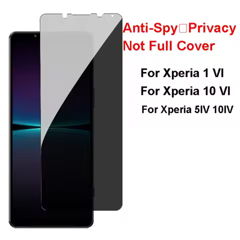 For Xperia 1 VI 10 VI Anti Glare Glass Film,Anti Spy Privacy Tempered Glass Screen Protector For Xpe