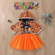 Kids Dress Halloween Costume Suit 2-5 year old Baby Girl Hooded Cloak + Dress 2PCS/SET