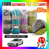 Honda Civic 2017-2020 Carpet 5pcs(set) For Proton 18MM Car Kereta Karpet Kapet