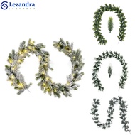 6.4FT Artificial Christmas Garland Greenery Flexible Curved Pine Tree Wreath Christmas Collection Table Decoration