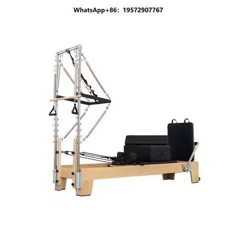 Pilates 2-in-1 Half Elevated Oak Core Bed for Yoga Studio and Fitness Equipment